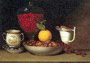 Peale, Raphaelle Still Life: Strawberries Nuts USA oil painting artist
